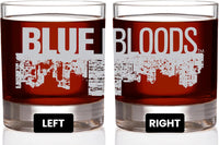 Load image into Gallery viewer, BLUE BLOODS Etched Rocks Glass 11 oz, Officially Licensed, Premium Quality, Handcrafted Glassware
