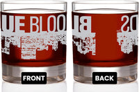 Load image into Gallery viewer, BLUE BLOODS Etched Rocks Glass 11 oz, Officially Licensed, Premium Quality, Handcrafted Glassware
