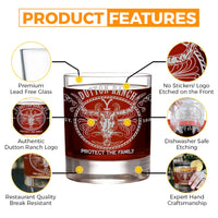 Load image into Gallery viewer, YELLOWSTONE DUTTON RANCH Etched Rocks Glass, 11 oz
