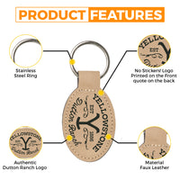 Load image into Gallery viewer, Movies On Glass YELLOWSTONE TRAIN STATION Leatherette Keychain
