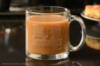 Load image into Gallery viewer, The Godfather and Godmother Etched Clear Coffee Mug Set with Your Personalized Text 13oz.
