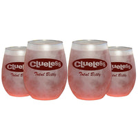 Load image into Gallery viewer, Clueless Etched Stemless Wine Glass w/Quote &quot;Total Betty&quot; Set of 4
