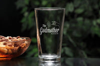 Load image into Gallery viewer, The Godfather and Godmother Etched Pint Glass Set w/Your Personalized Text 16oz.
