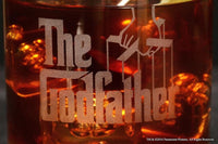 Load image into Gallery viewer, The Godfather and Godmother Etched Tall Flute Glass with Your Personalized Text 8oz.
