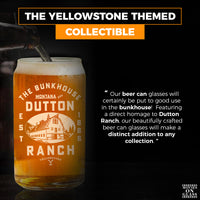 Load image into Gallery viewer, YELLOWSTONE BUNKHOUSE Screen printed Beer Can Glass
