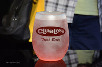 Load image into Gallery viewer, Clueless Etched Stemless Wine Glass w/Quote &quot;Total Betty&quot; Set of 4
