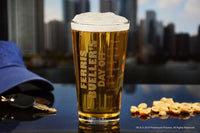 Load image into Gallery viewer, Ferris Bueller&#39;s Day Off Etched Pint Beer Glass - w/Quote, 16oz Set Of 4 Ferris Bueller&#39;s Day Off Etched Pint Beer Glass - w/Quote &quot;Life moves pretty fast..&quot;
