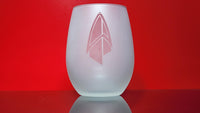 Load image into Gallery viewer, STAR TREK Picard Etched Stemless Wine Glass, 15oz.
