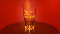 Load image into Gallery viewer, The Godfather Don Etched Pint Beer Glass w/Your Personalized Text 16 oz.
