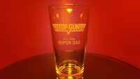 Load image into Gallery viewer, Top Gun Etched Pint Beer Glass with Your Personalized Call Sign
