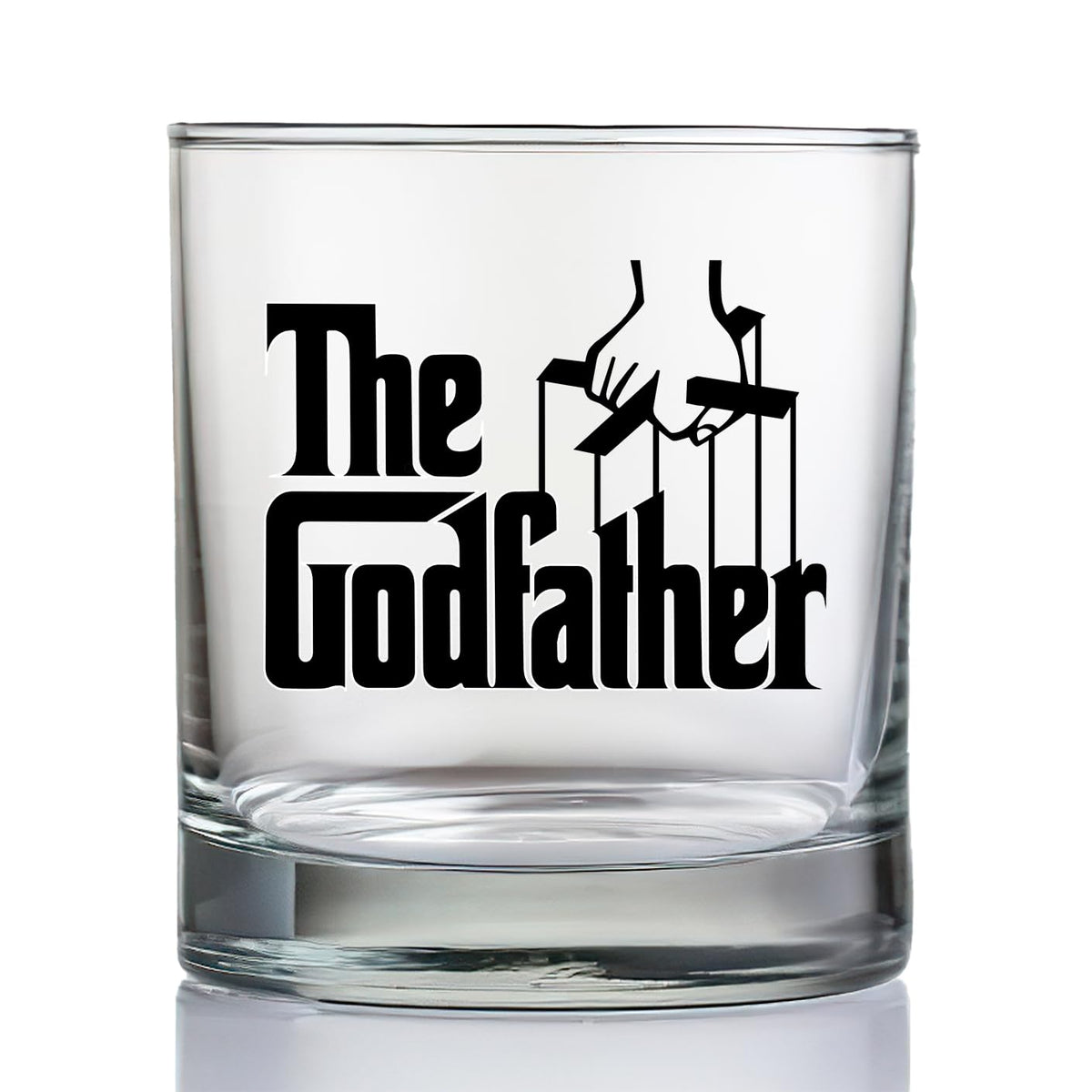 The Godfather Printed Rocks Whiskey Glass - Officially Licensed, Premium Quality, Handcrafted Glassware, 11oz. - Perfect Collectible Gift for Movie Enthusiasts, Birthdays & Special Occasions