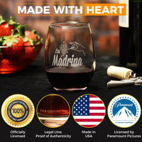 Load image into Gallery viewer, La Madrina Etched Stemless Wine Glass 15 oz. Set of 4
