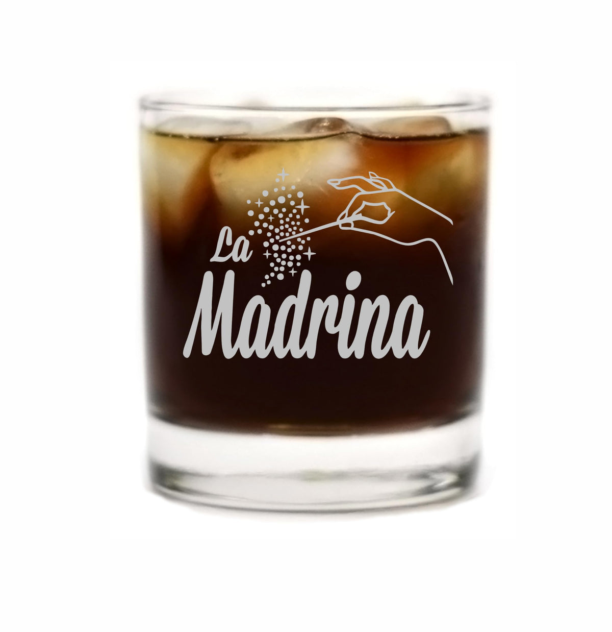 La Madrina Etched Rocks Whiskey Glass 11 oz.