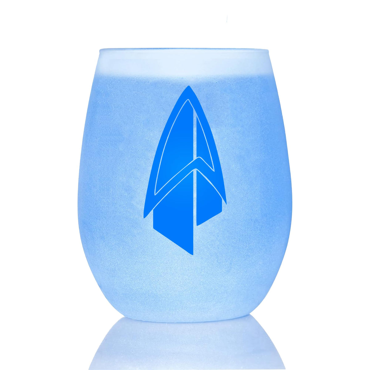 STAR TREK Picard Etched Stemless Wine Glass - Officially Licensed, Premium Quality, Handcrafted Glassware, 15 oz. Perfect Collectible Gift for Series Enthusiasts, Birthdays & Special Occasions