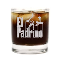 Load image into Gallery viewer, El Padrino Etched Rocks Whiskey Glass - 11oz.
