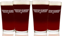 Load image into Gallery viewer, Top Gun Etched Pint Beer Glass
