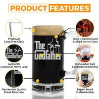 Load image into Gallery viewer, The Godfather Etched Beer Mug 25 oz.
