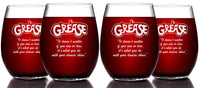 Load image into Gallery viewer, Grease Stemless Wine Glass with Quote &quot;It doesn&#39;t matter..&quot;
