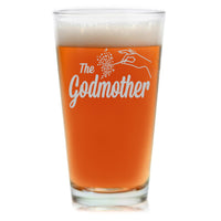 Load image into Gallery viewer, The Godmother Etched Pint Beer Glass 16 oz.
