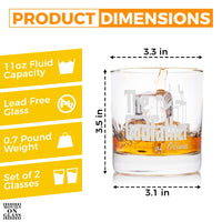 Load image into Gallery viewer, The Godfather Etched Rocks Whiskey Glass w/Your Personalized Text 11oz. Set of 2

