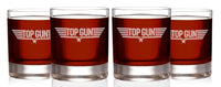 Load image into Gallery viewer, Top Gun Etched Rocks Whiskey Glass
