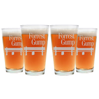 Load image into Gallery viewer, Forrest Gump Etched Pint Glass, 16 oz Beer Glass | Premium Quality, Handcrafted Glassware
