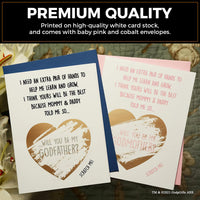 Load image into Gallery viewer, Movies On Glass Will You Be My Godparents - Invitation Scratch Off Cards - Set of 2 - Perfect Godmother &amp; Godfather Proposal for Godparents
