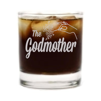 Load image into Gallery viewer, The Godmother Etched Rocks Whiskey Glass 11 oz.
