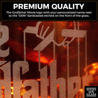 Load image into Gallery viewer, The Godfather Don Etched Rocks Whiskey Glass w/Your Personalized Text 11oz.

