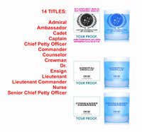 Load image into Gallery viewer, STAR TREK Personalized United Federation of Planets Etched Rocks Glass, 11 oz.
