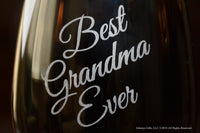 Load image into Gallery viewer, Best Grandma Ever Etched Stemless Wine Glass 15 oz.
