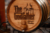 Load image into Gallery viewer, THE GODFATHER Movie Engraved Whiskey Barrel with your Personalized Text
