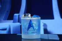 Load image into Gallery viewer, STAR TREK The Next Generation Command Badge Etched Rocks Whiskey Glass, 11oz Set of 4
