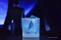 Load image into Gallery viewer, STAR TREK Discovery Command Badge Etched Rocks Whiskey Glass, 11oz. Set of 4
