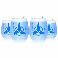 Load image into Gallery viewer, Star Trek Klingon Warrior Bloodwine Toasting Stemless Wine Glass with Quote
