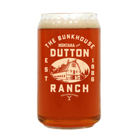 Load image into Gallery viewer, YELLOWSTONE BUNKHOUSE Screen printed Beer Can Glass
