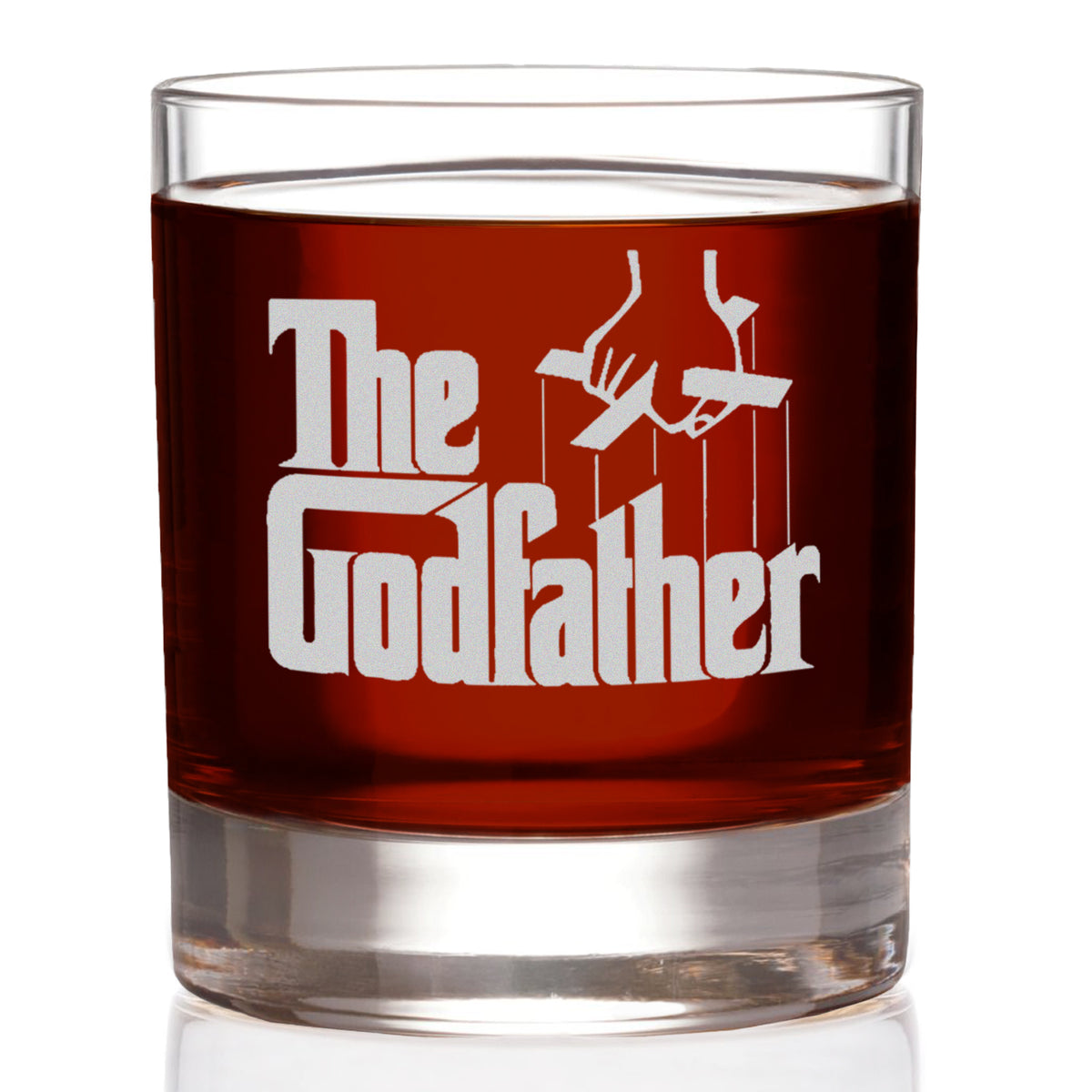 The Godfather Movie Etched Rocks Whiskey Glass 11 oz.