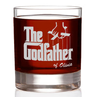 Load image into Gallery viewer, The Godfather Etched Whiskey Glass w/Your Personalized Text 11oz.
