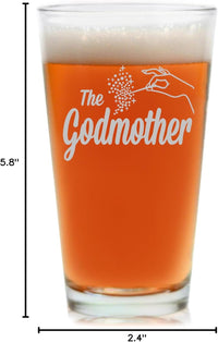 Load image into Gallery viewer, The Godmother Etched Pint Beer Glass 16 oz.
