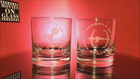 Load and play video in Gallery viewer, STAR TREK Property of The Original Series Etched Rocks Whiskey Glass, Set of 4
