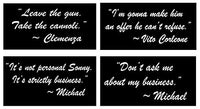 Load image into Gallery viewer, The Godfather Movie Rocks Glass Set Of Four With Four Unique Godfather Movie Quotes Officially Licensed
