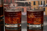 Load image into Gallery viewer, The Godfather Movie Rocks Glass Set Of Two With Two Unique Godfather Movie Quotes Officially Licensed
