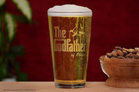 Load image into Gallery viewer, The Godfather Engraved Logo Pint Glass with your Personalized Text, 16oz

