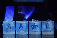 Load image into Gallery viewer, Star Trek Starfleet Command Badges Set Of Four Rocks Glasses
