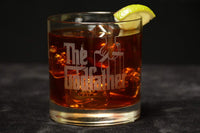 Load image into Gallery viewer, The Godfather Movie Rocks Glass with Quote, &quot;Don&#39;t ask me about my business.&quot; ~ Michael Officially Licensed
