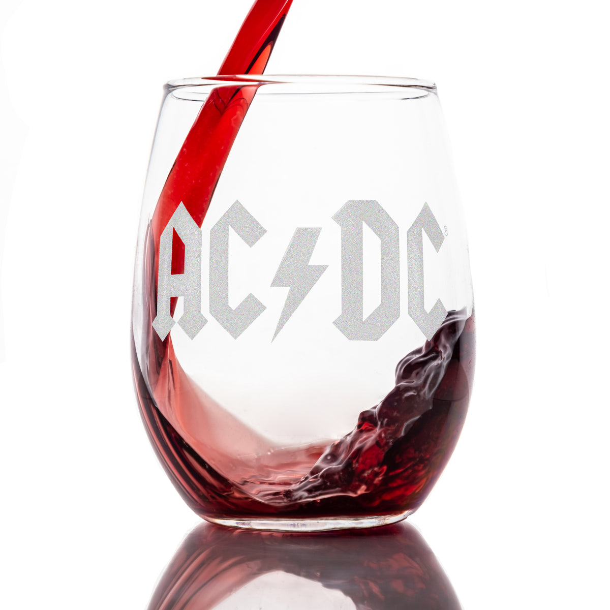 AC/DC: Double Sided “Have A Drink On Me” Stemless Wine Glass