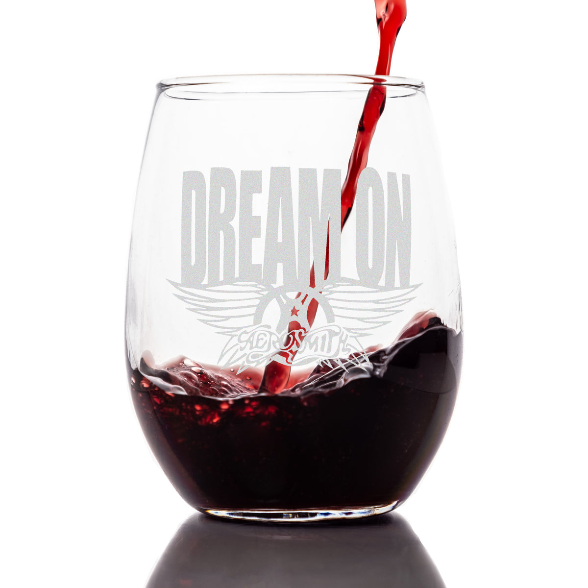 AEROSMITH: Stemless wine glass - Dream On