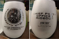 Load image into Gallery viewer, STAR TREK Personalized Federation of Planets Stemless Wine Glass
