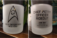 Load image into Gallery viewer, STAR TREK Personalized Command Badge Whiskey Glass, 11oz
