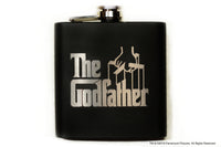 Load image into Gallery viewer, The Godfather Etched Stainless Steel Flask 6 oz.
